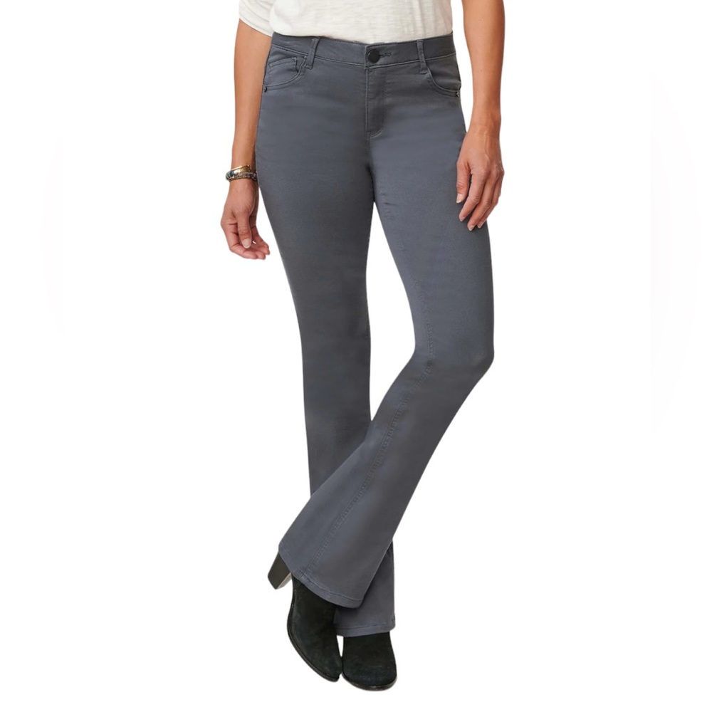 #46 Wit & Wisdom Shadow Gray High Rise Itty Bitty Boot Pants